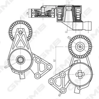 Ролик натяжной ремня генератора Audi A3/TT/ VW Golf/Bora/Caddy/Passat/Transporte GMB GAT21030