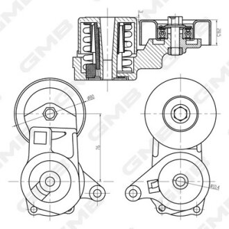 Ролик натяжной ремня генератора Mitsubishi Lancer IX 2.0/Outlander 2.0/2.4/Grand GMB GAT32200