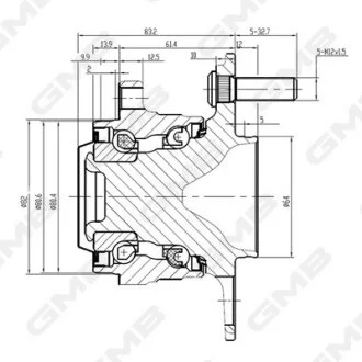 Ступица колеса заднего Honda CR-V 12-16/ Acura RDX 14-16 GMB GH35120M