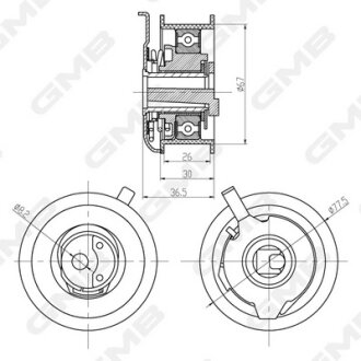 Ролик ременя грм GMB GTB0270