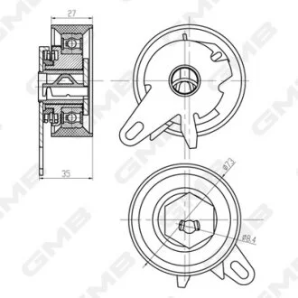 Натяжитель ремня ГРМ Audi 100/A6/ VW LT/Transporter T4/T5 (2.5 TDI) GM GMB GTB0430