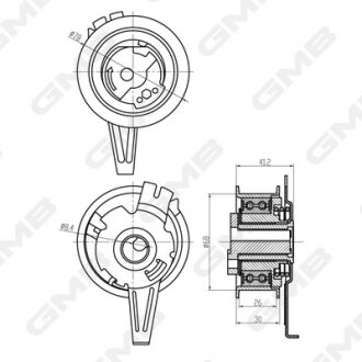 Натяжитель ремня ГРМ VW Golf/Passat/Tiguan/ Audi A3/ Skoda Octavia/Superb/ Seat GMB GTB0950