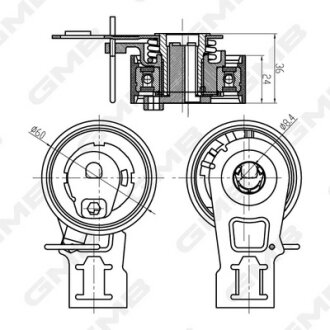 Натяжитель ремня ГРМ Ford Transit/Transit Custom (2.2 TDCi DRFB, DRFF, DRFG, DRF GMB GTB1020
