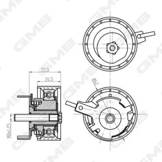 Натяжитель ремня ГРМ Ford Focus III/C‑Max/Kuga II (1.6 EcoBoost (JTDA, JQDA, JQD GMB GTB1060