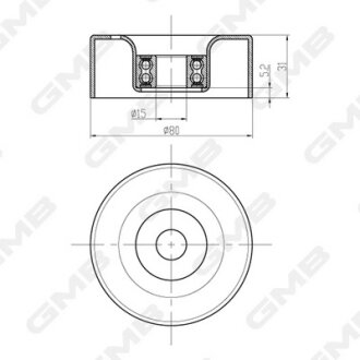 Ролик ремня ГРМ MB C‑Class (W202)/E‑Class (W210) (M104 (2.8/3.2 gasoline) (GTC04 GMB GTC0460