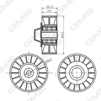 Ролик ремня ГРМ VW Passat B5/Golf IV/Bora/ Audi A3/A4/ Skoda Octavia I (9 TDI (A GMB GTC0540