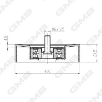 Ролик ремня ГРМ Audi A4 B6/B7/ A6 C5/ VW Passat B5/B5+ (1.8/1.8T (EA113 AWT, AW GMB GTC0650