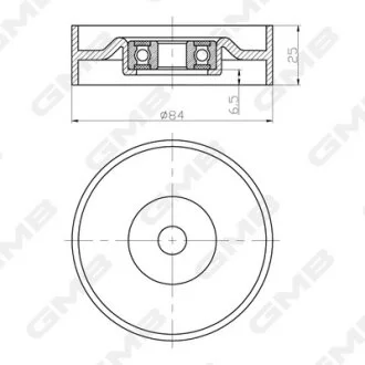 Ролік ременя ГРМ Nissan Almera/Primera/Note/Tiida (1.5/1.6/1.8 gasoline (QG15DE, QG16DE, QG18DE))  GMB GTC1180