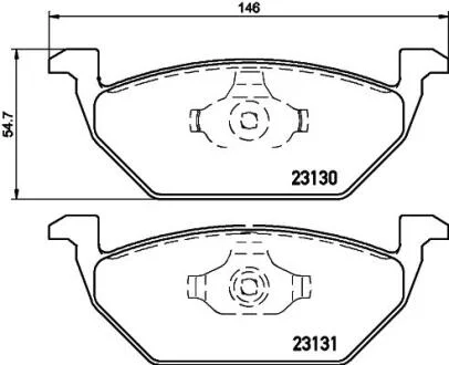 Колодки гальмівні дискові комплект передні HELLA 8DB355008591