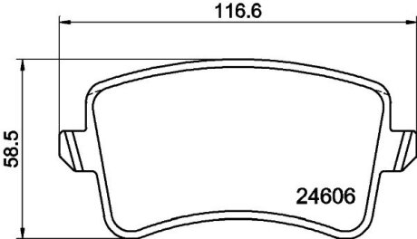 Колодки гальмівні HELLA 8DB355025381