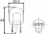 Лампа розжарювання, W21W 12V 21W W 3 x 16d HELLA 8GA008892002 (фото 1)