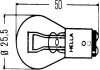 Лампа розжарювання, P21/5W 12V 21/5W BAY 15d HELLA 8GD002078121 (фото 2)