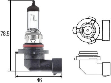 Лампа розжарювання STANDARD HB4 12V 51 (55W) P 22d HELLA 8GH005636121