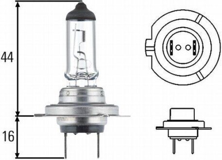 Лампа розжарювання H7 12V 55W PX 26d Long Life HELLA 8GH007157201