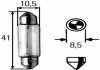 Лампа розжарювання, 12V 10W SV 8,58 HELLA 8GM002091131 (фото 1)