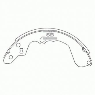 Колодки CARENS, CLARUS 95-00, SPECTRA задние (Hi-Q) Hi-Q (SANGSIN) SA079