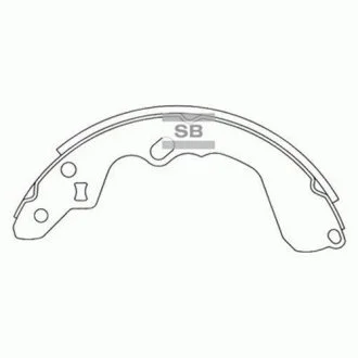 Колодки CARENS, CLARUS 95-00, SPECTRA задние (Hi-Q) Hi-Q (SANGSIN) SA079