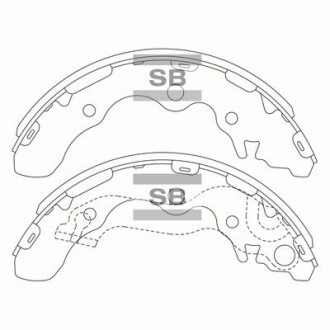 Колодки тормозные барабанные SANGSIN Hi-Q (SANGSIN) SA155