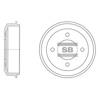 Барабан задний тормозной ACCENT 94-99 (Hi-Q) Hi-Q (SANGSIN) SD1003