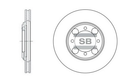 Диск передний тормозной ELANTRA 1,6, AVANTE 1,8, TIBURON (Hi-Q) Hi-Q (SANGSIN) SD1014