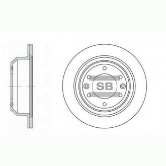 Диск гальмівний HYUNDAI GRAND STAREX 07- (SANGSIN) Hi-Q (SANGSIN) SD1032