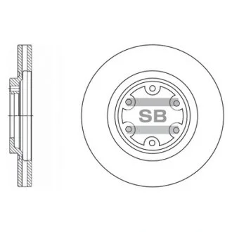 Диск тормозной (кратно 2) передний (вентилируемый) Terracan (D=280.1mm) Hi-Q (SANGSIN) SD1049
