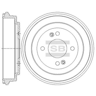 Барабан гальміний (кратно 2) Accent III (05-) (D=243,2mm) HI-Q Hi-Q (SANGSIN) SD1094