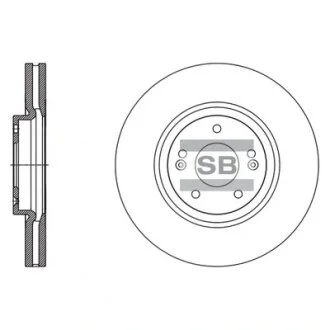Диск гальмівний (кратно 2) передній (вентильований) Hyundai IX55 (08-) (D=321.1mm) HI-Q Hi-Q (SANGSIN) SD1132