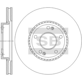 Диск тормозной (кратно 2) передний (вентилируемый) Hyundai i30 (11-) (D=288.0mm) Hi-Q (SANGSIN) SD1179