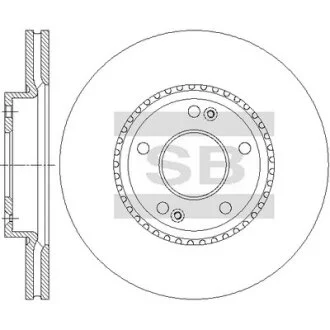 Диск тормозной (кратно 2) передний (вентилируемый) Hyundai i30 (11-) (D=288.0mm) Hi-Q (SANGSIN) SD1179