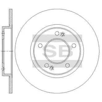 Диск тормозной (кратно 2) задний Hyundai i30 (11-) (D=272.0mm) Hi-Q (SANGSIN) SD1180
