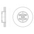 Диск тормозной (кратно 2) передний (вентилируемый) Kia Pregio (-05) (D=257.8mm) Hi-Q (SANGSIN) SD2027 (фото 1)