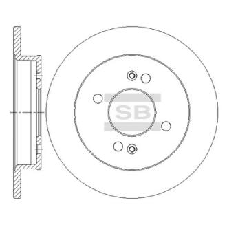 Диск гальмівний передній I-10, Picanto (HI-Q) Hi-Q (SANGSIN) SD2045