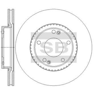 Диск тормозной (кратно 2) передний (вентилируемый) Kia Niro (16-) (D=280.0mm) Hi-Q (SANGSIN) SD2083