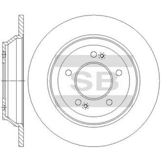 Диск тормозной (кратно 2) задний Kia Carens IV (16-) (D=284.0mm) Hi-Q (SANGSIN) SD2088