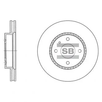 Диск передний тормозной Леганза R-14 (Hi-Q) Hi-Q (SANGSIN) SD3005