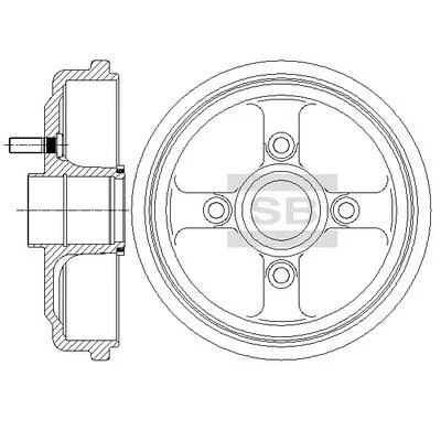 Барабан гальмівний Chevrolet Aveo 1.5 (вир-во SANGSIN) Hi-Q (SANGSIN) SD3046 (фото 1)