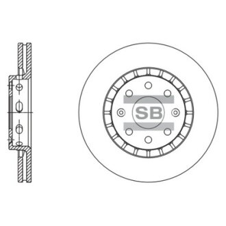 Диск тормозной Авео R14 передний (кратно 2) HI-Q Hi-Q (SANGSIN) SD3056
