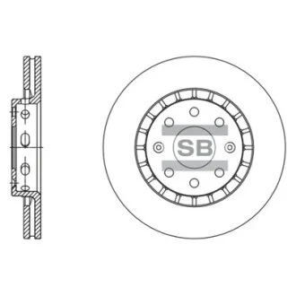 Диск тормозной Авео R14 передний (кратно 2) HI-Q Hi-Q (SANGSIN) SD3056