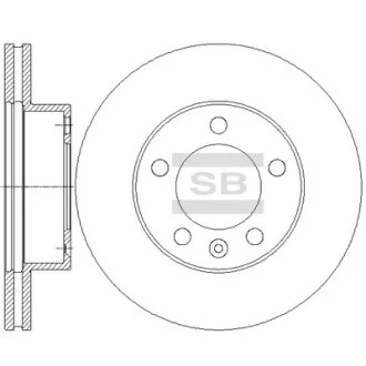 Диск гальмівний (кратно 2) передній (вентильований) Master III (11-) (D=302.0mm)  HI-Q Hi-Q (SANGSIN) SD3068