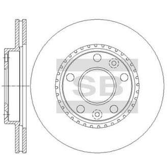 Диск гальмівний (кратно 2) передній (вентильований) Renault Duster (11-) (D=269.0mm) HI-Q Hi-Q (SANGSIN) SD3092