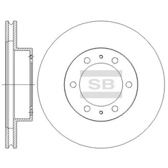 Диск гальмівний (кратно 2) передній (вентильований) Toyota Land Cruiser Prado (09-) (D=318.8mm) HI-Q Hi-Q (SANGSIN) SD4030