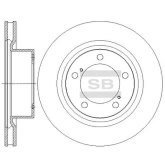Диск тормозной (кратно 2) передний (вентилируемый) Toyota Land Cruiser VDJ20 (08 Hi-Q (SANGSIN) SD4062