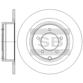 Диск тормозной (кратно 2) задний Mitsubishi ASX (10-) (D=302.0mm) Hi-Q (SANGSIN) SD4372