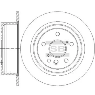 Диск гальмівний (кратно 2) задній Lexus RX330 (D=288.0mm) HI-Q Hi-Q (SANGSIN) SD4647