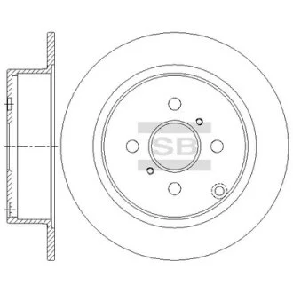 Диск гальмівний (кратно 2) задній Toyota Corolla (-08) (D=269.0mm)  HI-Q Hi-Q (SANGSIN) SD4698