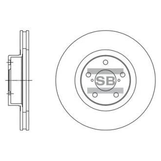 Диск гальмівний SUBARU B3B4 передн. (вир-во SANGSIN) Hi-Q (SANGSIN) SD4702