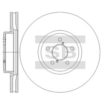 Диск гальмівний (кратно 2) передній (вентильований) Subaru Forester (13-) (D=315.8mm) HI-Q Hi-Q (SANGSIN) SD4714