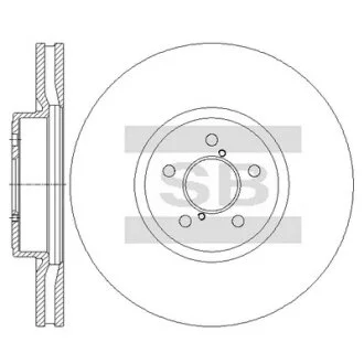 Диск гальмівний (кратно 2) передній (вентильований) Subaru Forester (13-) (D=315.8mm) HI-Q Hi-Q (SANGSIN) SD4714