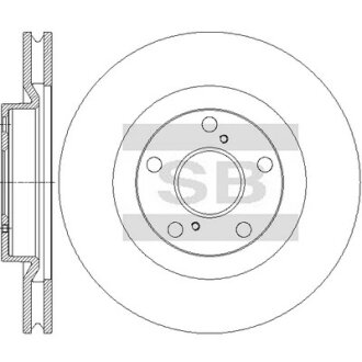 Диск тормозной (кратно 2) передний (вентилируемый) Toyota RAV 4 IV (12-) (D=296. Hi-Q (SANGSIN) SD4961